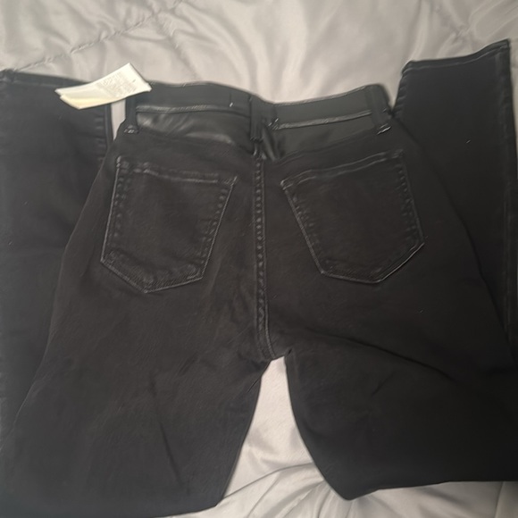 Abercrombie & Fitch Curve Love Mixed Fabric High Rise Super Skinny Ankle Jeans - Picture 6 of 6